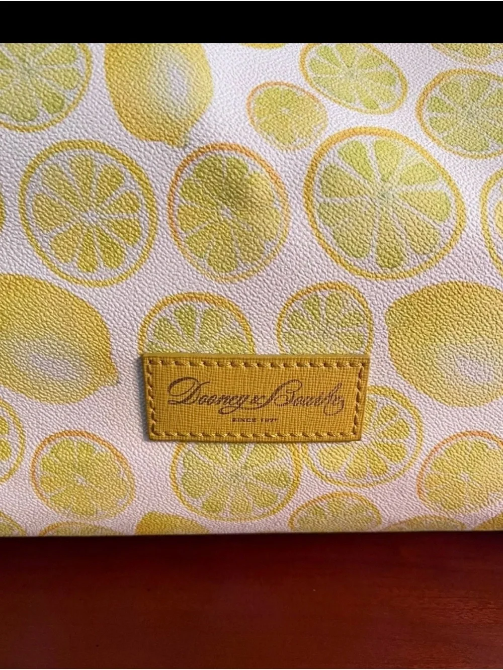Dooney & Bourke Yellow Lemon Print Tote